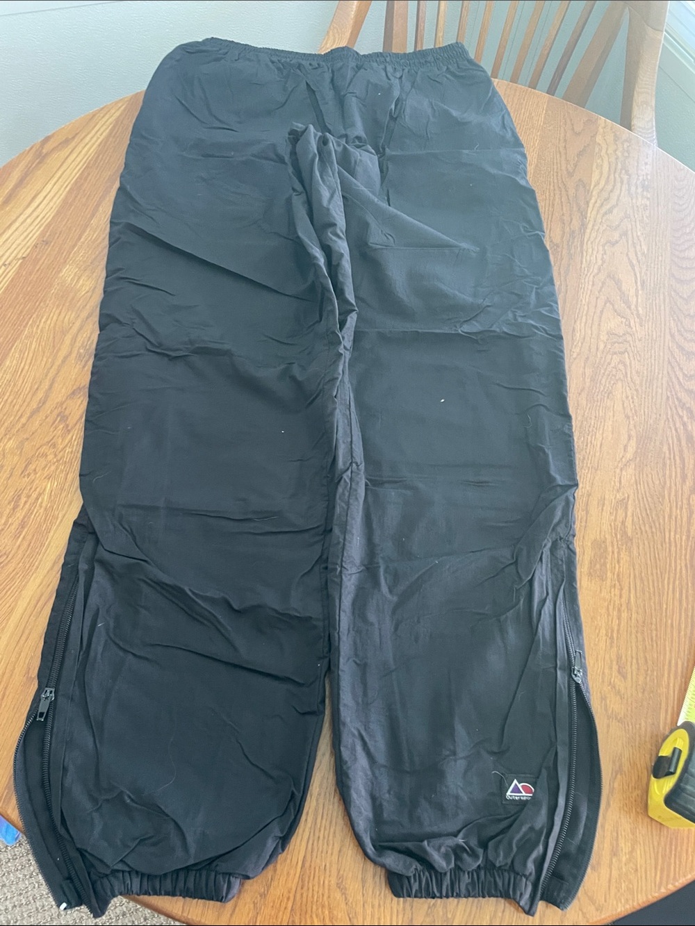 Outerknown Men's Black Athletic Zip Hem Sweatpants